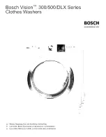 Bosch Vision 300 Operating Operating, Care And Installation Instructions Manual preview