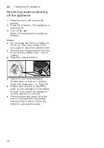 Preview for 40 page of Bosch WAW28420AU Instruction Manual And Installation Instructions