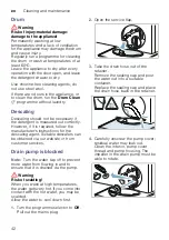 Preview for 42 page of Bosch WGA144A0AU Instruction Manual And Installation Instructions