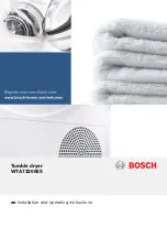 Bosch WTA73200ES Installation And Operating Instructions Manual preview