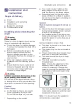 Preview for 13 page of Bosch WTG86263ES Installation And Operating Instructions Manual