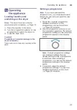 Preview for 23 page of Bosch WTG864B8SN Installation And Operating Instructions Manual