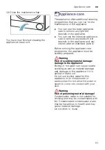 Preview for 51 page of Bosch WTU876BHSN Installation And Operating Instructions Manual