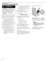 Preview for 32 page of Bosch WTVC8530UC - Vision 800 Series Gas Dryer Operating And Installation Instructions