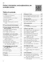 Preview for 2 page of Bosch WTW85439EP User Manual And Installation Instructions