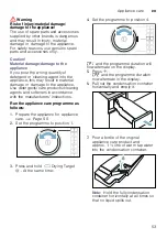 Preview for 53 page of Bosch WTX87P90IL Installation And Operating Instructions Manual