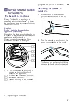 Preview for 21 page of Bosch WTYH67I9SN Installation And Operating Instructions Manual