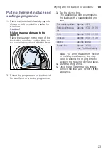 Preview for 23 page of Bosch WTYH67I9SN Installation And Operating Instructions Manual