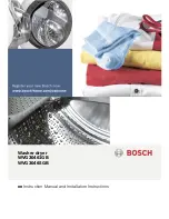 Bosch WVG30461GB Instruction Manual And Installation Instructions preview