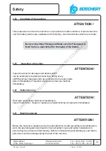 Preview for 12 page of Boschert EAGLE Operating Instructions And Spare Parts List