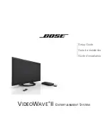 Preview for 1 page of Bose VIDEOWAVE II Setup Manual