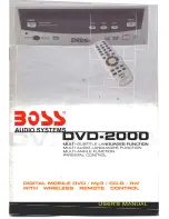 Boss Audio Systems DVD-2000 User Manual preview