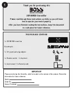 Preview for 2 page of Boss SB18BRGB User Manual