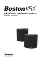 Boston Acoustics VRX User Manual preview