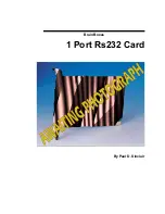 Preview for 1 page of Brainboxes 1 Port Rs232 Card User Manual