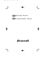 Preview for 1 page of Brandt Box hood User Manual