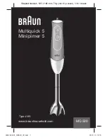 Preview for 1 page of Braun Multiquick 5 MQ 500 Manual