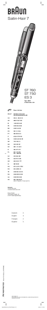 Braun Satin Hair 7 Instructions Manual preview