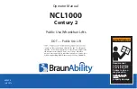 Preview for 1 page of BraunAbility Century NCL-2 Series Operator'S Manual