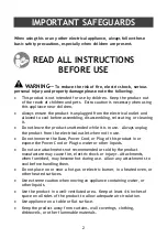 Preview for 2 page of Brentwood Appliances JB-195 Operating And Safety Instructions Manual