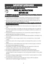 Preview for 2 page of Brentwood Appliances TS-825 Operating And Safety Instructions Manual