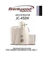 Brentwood JC-452W Operating And Safety Instructions Manual preview