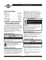 Preview for 14 page of Briggs & Stratton 30242 Operator'S Manual