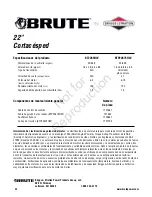 Preview for 48 page of Briggs & Stratton Brute 7800477 Safety Instructions And Operator'S Manual