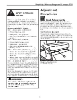 Preview for 9 page of Briggs & Stratton Massey Ferguson 2690477 Adjustment Instructions Manual