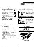 Preview for 13 page of Briggs & Stratton Vanguard Diesel 432447 Operating & Maintenance Instructions