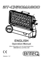 Briteq BT-CHROMA 800 Operation Manual preview