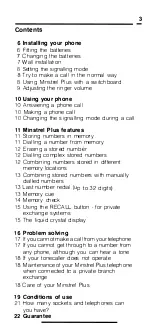 Preview for 3 page of British Telecom Minstrel Plus User Manual