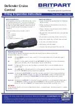 Preview for 1 page of Britpart DA7480 Fitting & Operation Instructions