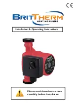 Preview for 1 page of BritTherm UPSA Domestic Installation & Operating Instructions Manual