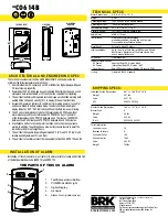 Preview for 2 page of BRK electronic CO614B Specifications