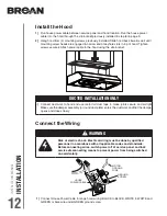 Preview for 12 page of Broan BCSQ1 Series Installation Use And Care Manual