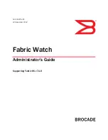 Preview for 1 page of Brocade Communications Systems Fabric Watch Administrator'S Manual