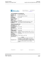 Preview for 237 page of Brooks Polycold MaxCool 2500L Installation And Operation Manual