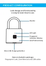 Preview for 4 page of Brookstone Fingerprint Lock User Manual