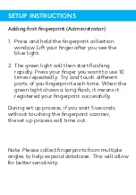 Preview for 6 page of Brookstone Fingerprint Lock User Manual