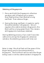 Preview for 8 page of Brookstone Fingerprint Lock User Manual