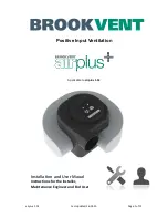 Preview for 1 page of BrookVent Airplus User Manual