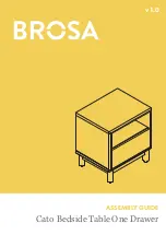 Preview for 1 page of BROSA Cato Bedside Table One Drawer Assembly Manual