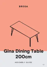 BROSA Gina Dining Table 200cm Assembly Manual preview