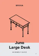 BROSA Juno Large Desk Assembly Manual preview