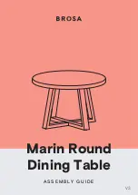 Preview for 1 page of BROSA Marin Round Dining Table Assembly Manual