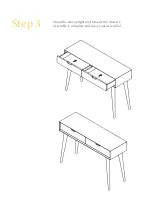 Preview for 4 page of BROSA Mia Console Table With Drawers Assembly Manual