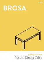 BROSA Mistral Dining Table Assembly Manual preview