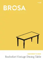 Preview for 1 page of BROSA Rochefort Vintage Dining Table Assembly Manual