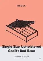 BROSA Single Size Upholstered Gaslift Bed Base Assembly Manual preview